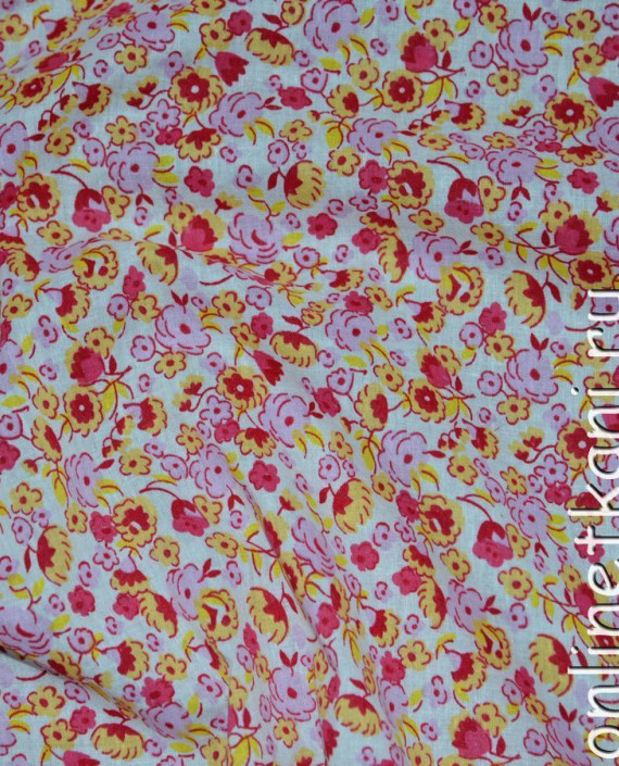 Ткань Хлопок "Берта" 0139 цвет разноцветный цветочный картинка 2