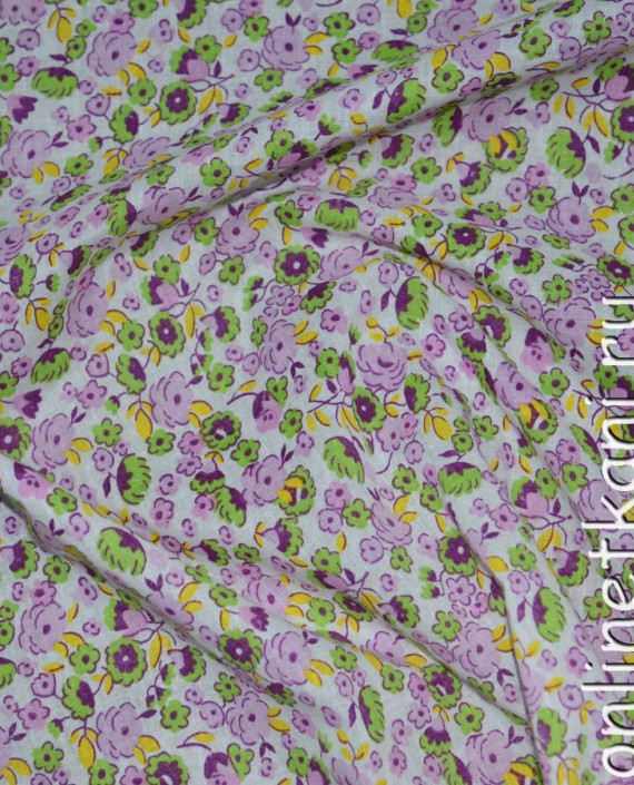 Ткань Хлопок "Белла" 0140 цвет разноцветный цветочный картинка 2