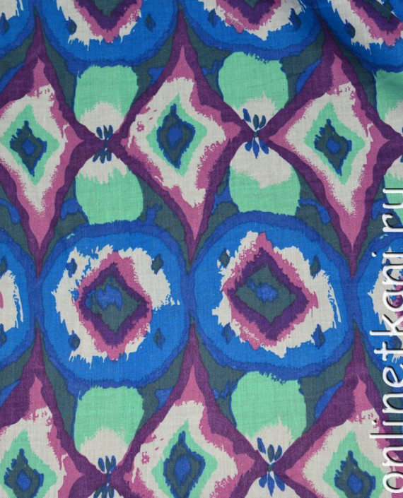 Ткань Хлопок "Виринея" 0142 цвет разноцветный абстрактный картинка 2