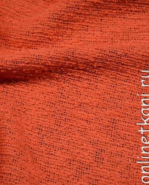 Ткань Хлопок Блузочный "Гофрированный оранж" 0172 цвет оранжевый картинка