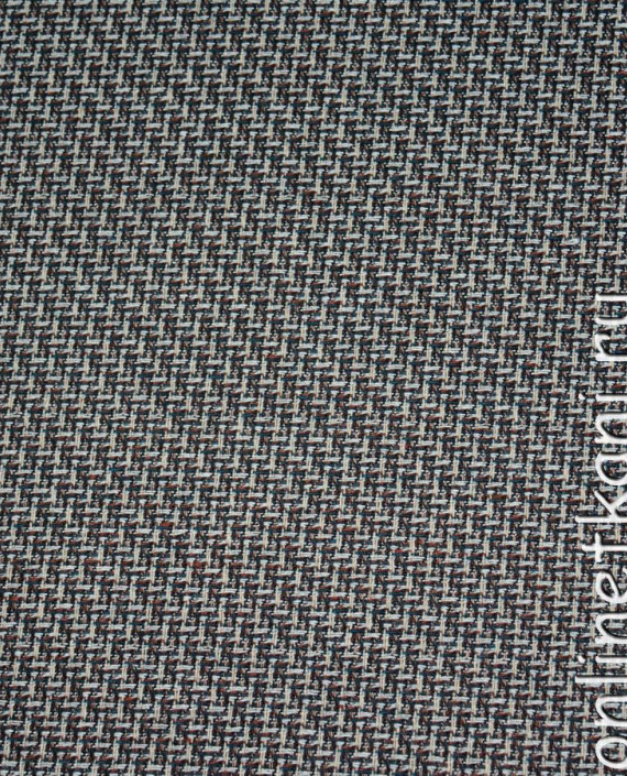Ткань Хлопок Костюмный "Лабиринт" 0187 цвет серый картинка 1