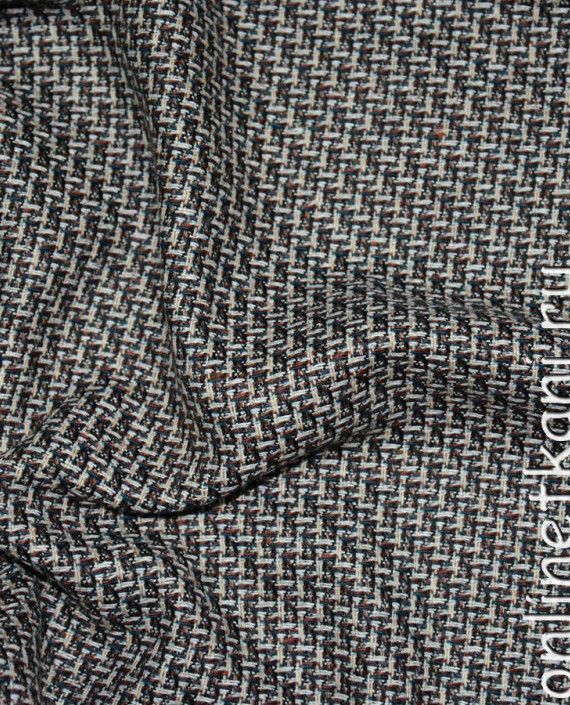 Ткань Хлопок Костюмный "Лабиринт" 0187 цвет серый картинка