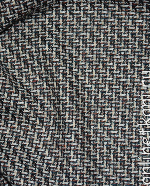 Ткань Хлопок Костюмный "Лабиринт" 0187 цвет серый картинка 4