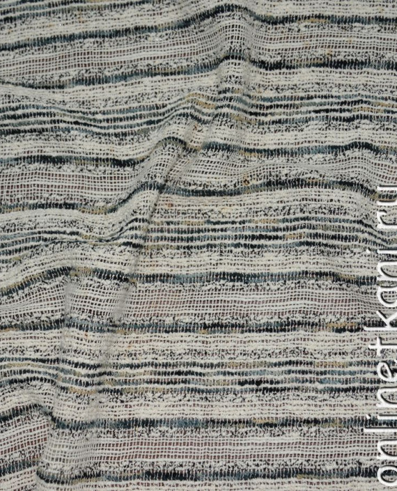 Ткань Хлопок Блузочный "Авангардное плетение" 0189 цвет серый в полоску картинка