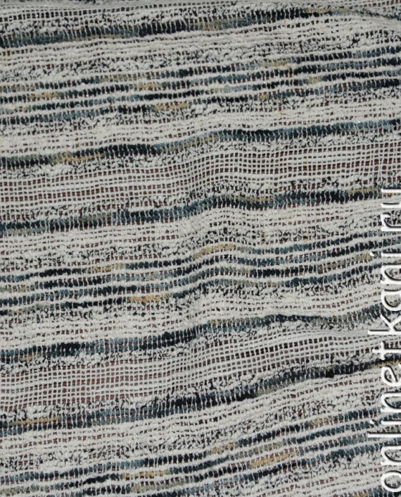 Ткань Хлопок Блузочный "Авангардное плетение" 0189 цвет серый в полоску картинка 2