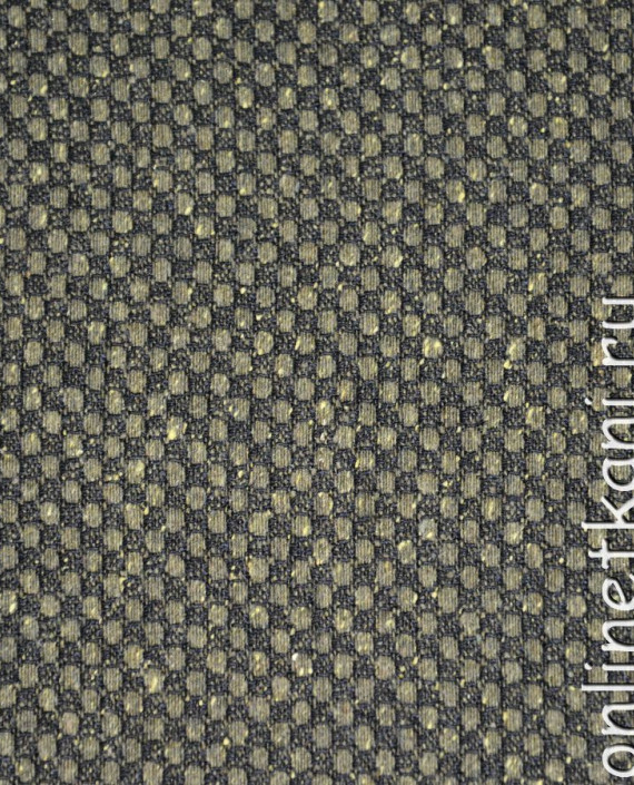 Ткань Хлопок Рубашечный "Селсо" 0213 цвет хаки в клетку картинка 1