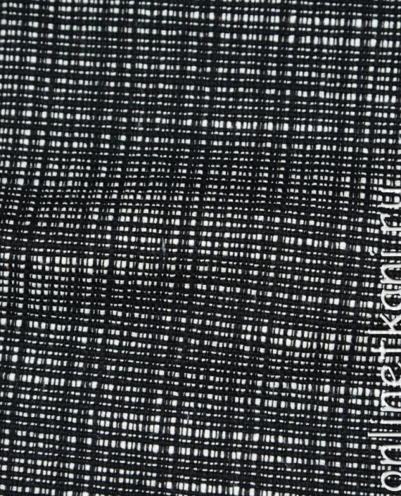 Ткань Хлопок Рубашечный "Черное и белое" 0221 цвет черный в клетку картинка 5