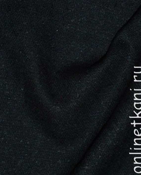 Ткань Хлопок Костюмный "Черный" 0222 цвет черный картинка