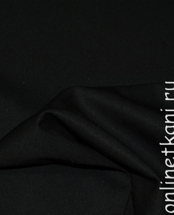 Ткань Хлопок Рубашечный "Черный" 0227 цвет черный картинка