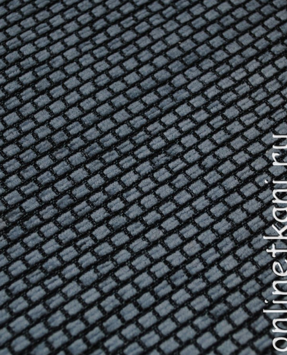 Ткань Гобелен "Серый кирпич" 001 цвет серый геометрический картинка 3