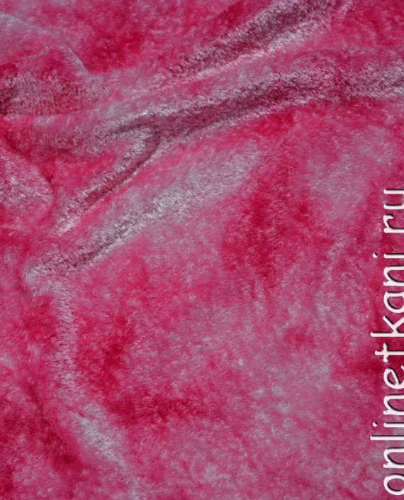 Ткань искусственный мех "Голливудский розовый" 0044 цвет розовый картинка 3