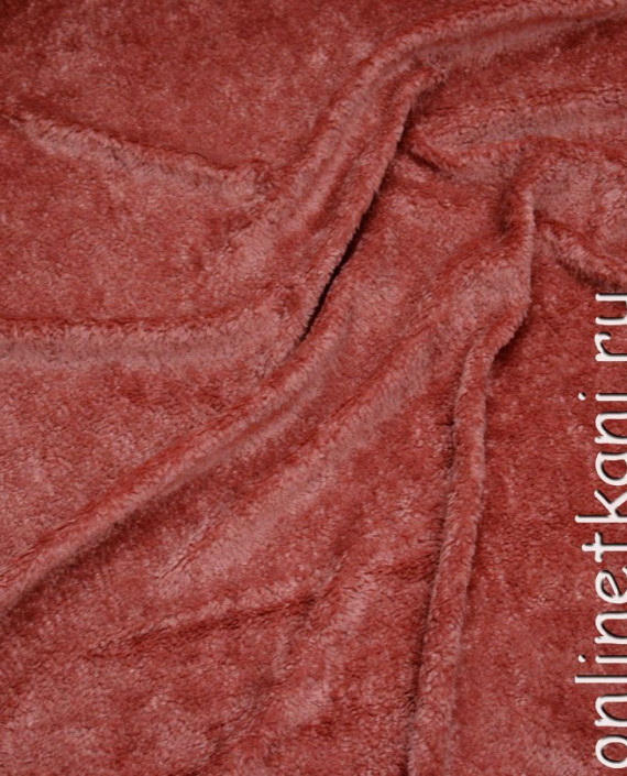 Ткань искусственный мех "Томатный" 0045 цвет красный картинка 1