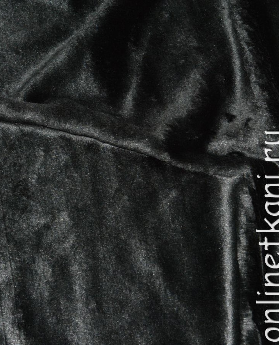 Ткань искусственный мех "Черная пантера" 0057 цвет черный картинка