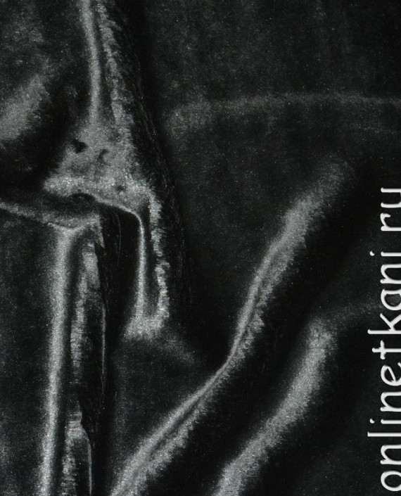 Ткань искусственный мех "Черная пантера" 0057 цвет черный картинка 1