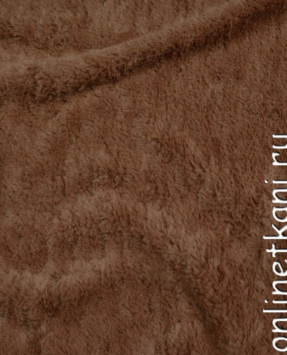 Ткань искусственный мех 0061 цвет коричневый картинка
