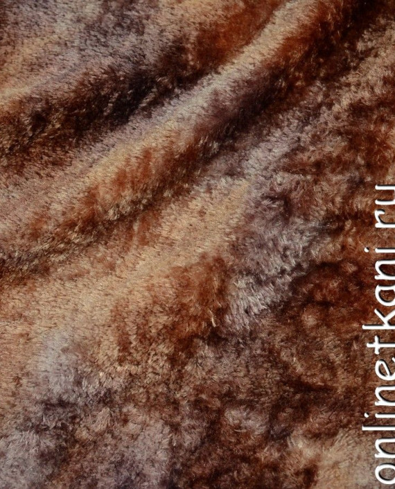 Ткань искусственный мех 0064 цвет коричневый картинка