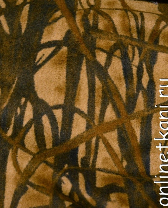 Ткань Искусственный мех 0068 цвет бежевый абстрактный картинка
