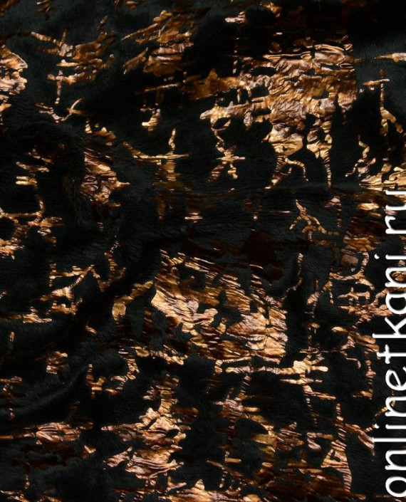 Ткань Искусственный мех 0080 цвет коричневый абстрактный картинка