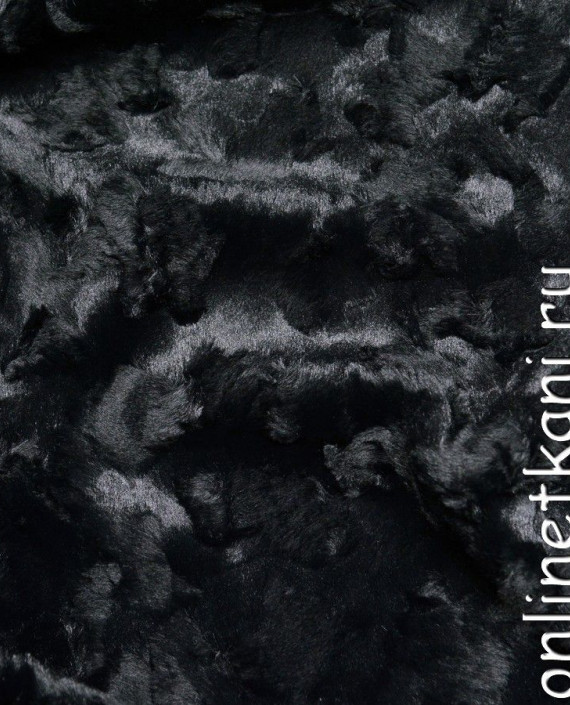 Ткань Искусственный мех 0084 цвет черный картинка