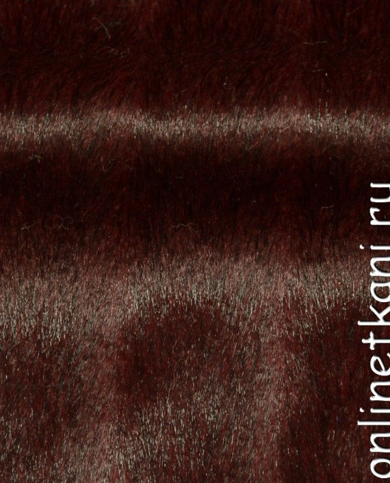 Ткань Искусственный мех 0102 цвет бордовый картинка