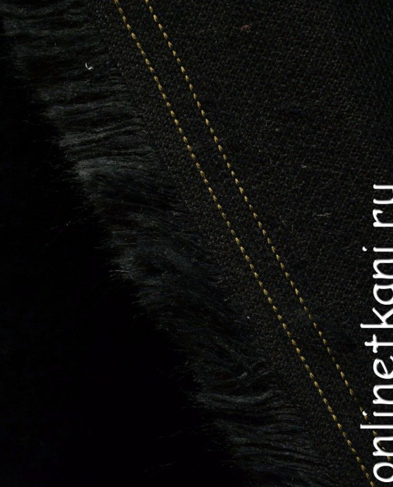 Ткань Искусственный мех 0122 цвет черный картинка 1