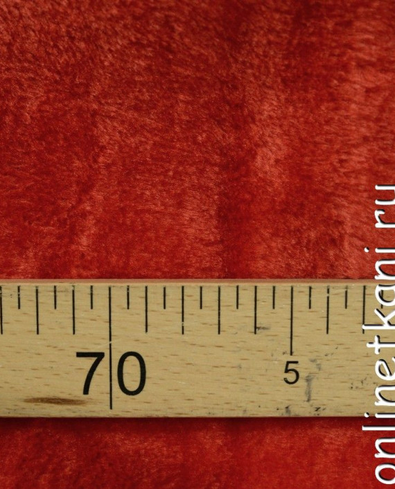 Ткань Искусственный мех 0123 цвет красный картинка 1