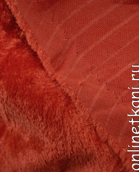Ткань Искусственный мех 0123 цвет красный картинка 2