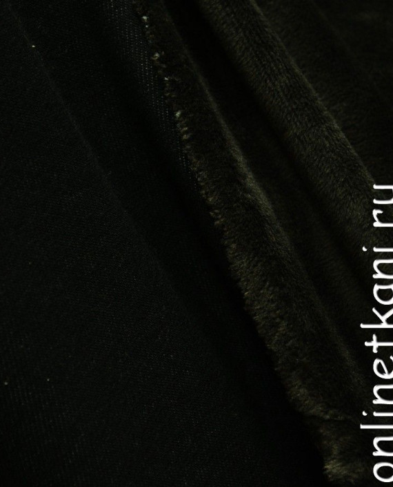 Ткань Искусственный мех 0138 цвет черный картинка 2