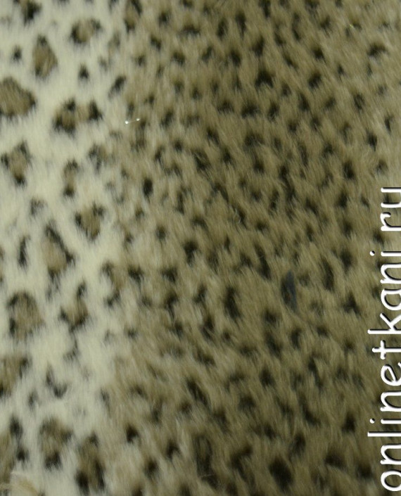 Ткань Искусственный мех "Гепард" 0142 цвет бежевый леопардовый картинка