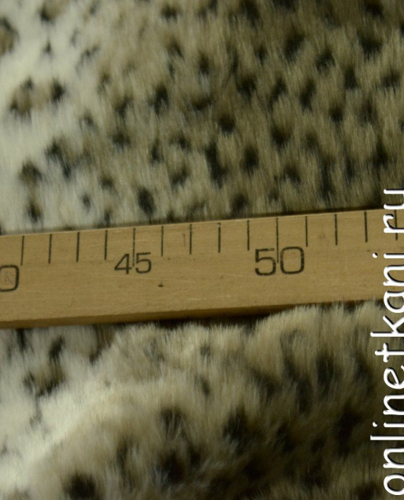 Ткань Искусственный мех "Гепард" 0142 цвет бежевый леопардовый картинка 1