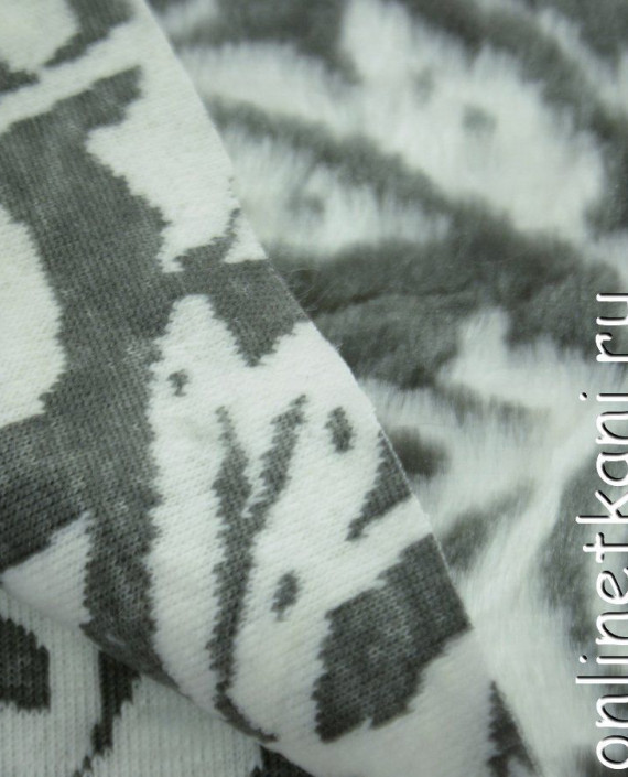 Ткань Искусственный мех 0157 цвет серый абстрактный картинка 2
