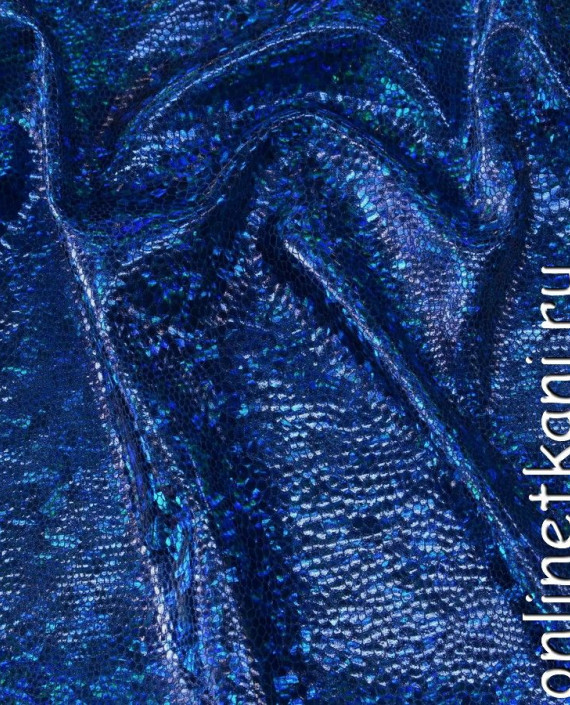 Ткань голограмма 012 цвет голубой картинка