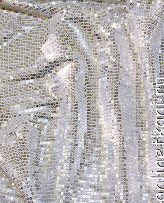 Ткань Трикотаж с пайетками 041 цвет серебро картинка