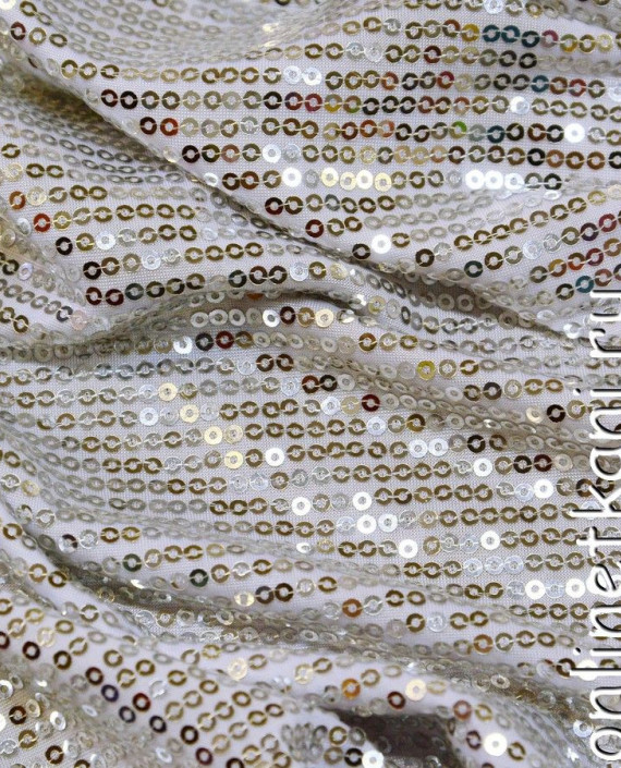 Ткань Трикотаж с пайетками 041 цвет серебро картинка 1