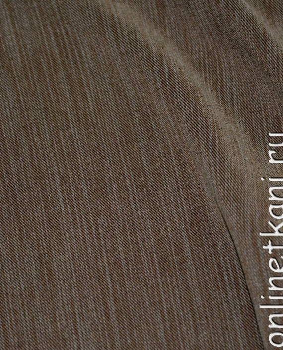 Ткань Костюмная "Корица" 0012 цвет коричневый картинка 2