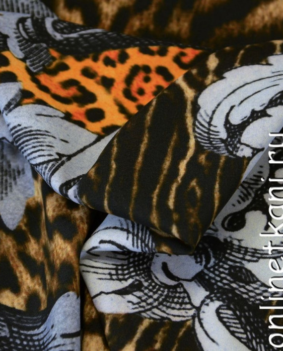 Ткань Плательная 0028 цвет разноцветный леопардовый картинка