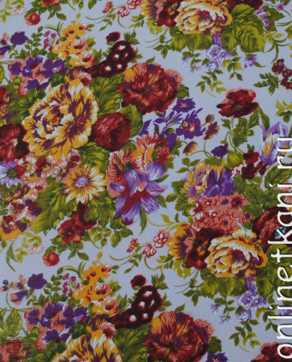 Ткань Шифон "Цветочный рай" 0016 цвет разноцветный цветочный картинка 2