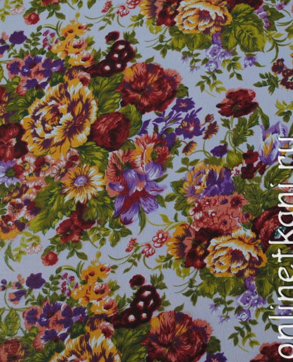 Ткань Шифон "Цветочный рай" 0016 цвет разноцветный цветочный картинка 1