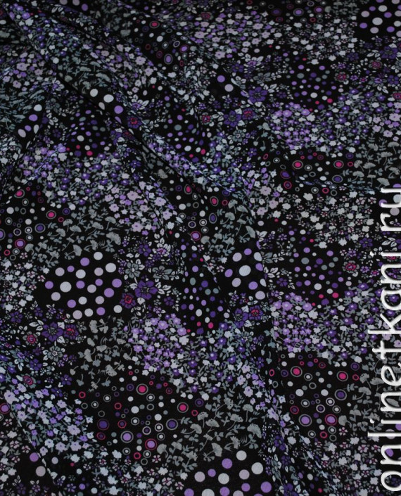 Ткань Шифон "Вечернее небо" 0046 цвет разноцветный абстрактный картинка 2