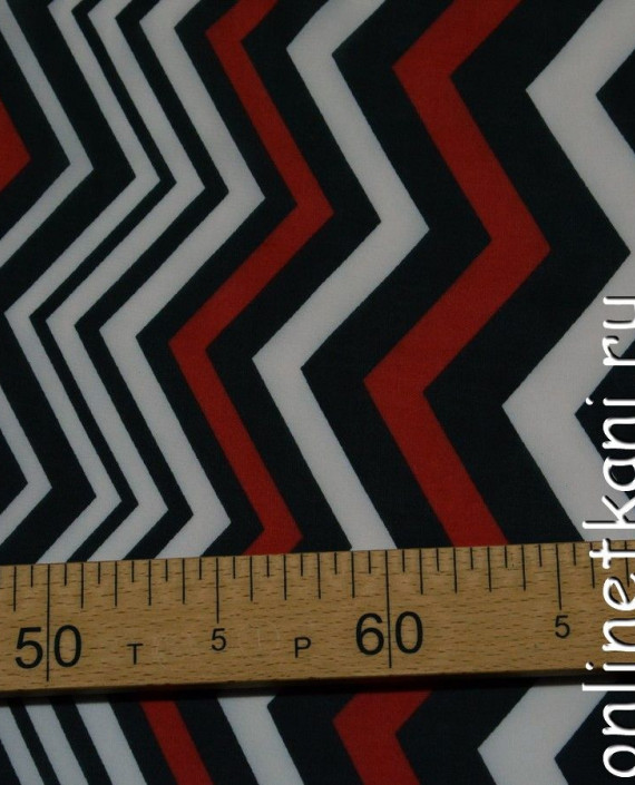Ткань Шифон Набивной 0055 цвет разноцветный геометрический картинка 2