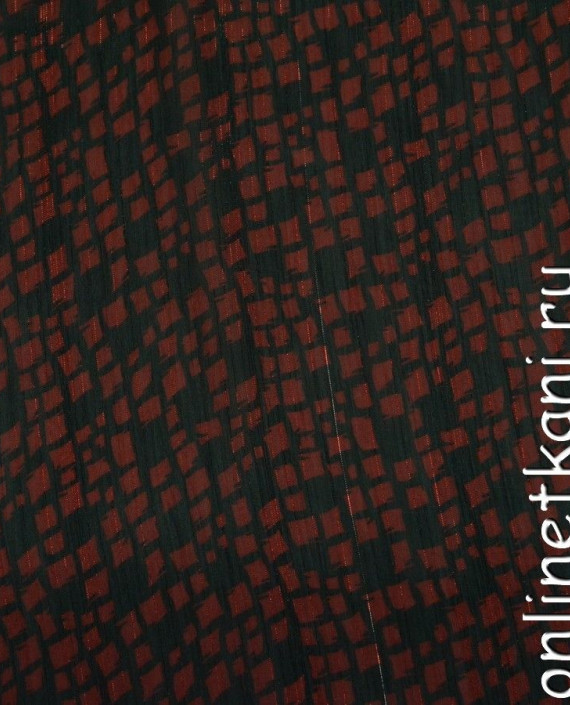 Ткань Шифон Набивной 0059 цвет бордовый абстрактный картинка