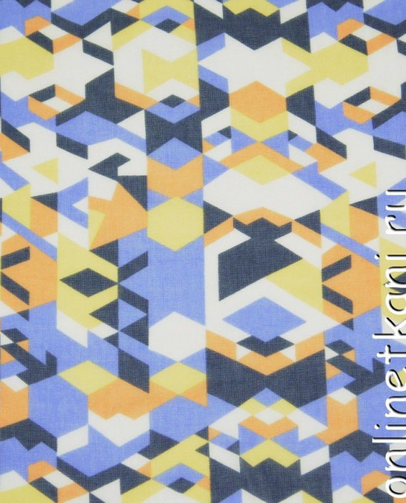 Ткань Шифон Набивной 0070 цвет разноцветный абстрактный картинка