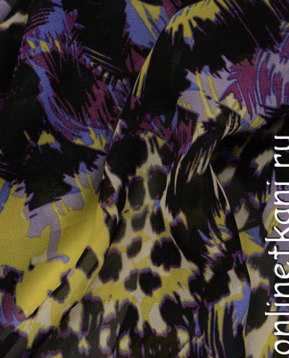 Ткань Шифон Набивной 0075 цвет разноцветный абстрактный картинка 1