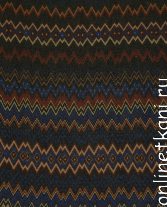 Ткань Шифон Набивной 0082 цвет разноцветный геометрический картинка