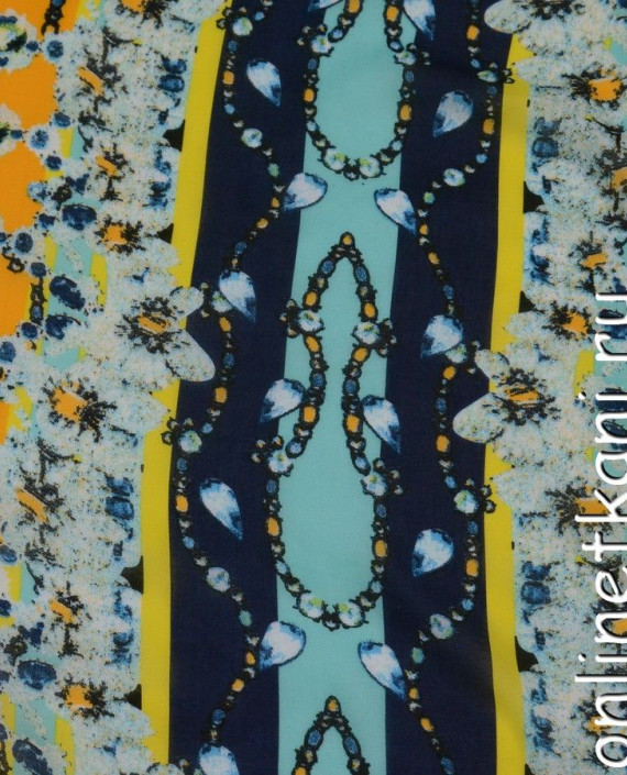 Ткань Шифон Набивной 0124 цвет разноцветный абстрактный картинка