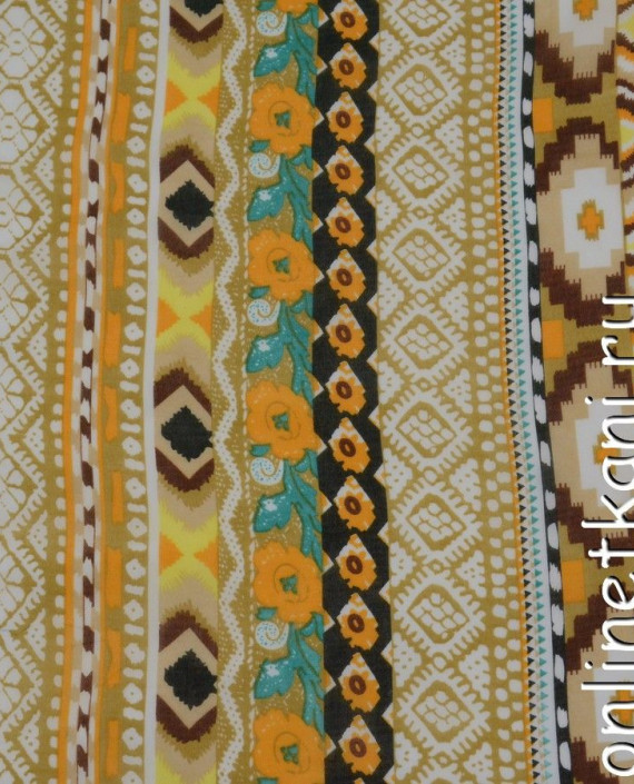 Ткань Шифон Набивной 0125 цвет разноцветный геометрический картинка