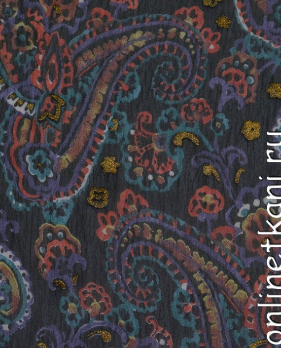 Ткань Шифон Набивной 0126 цвет разноцветный абстрактный картинка