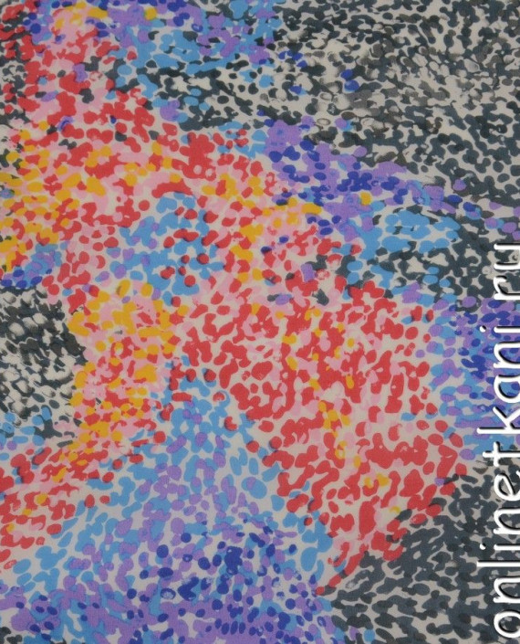 Ткань Шифон Набивной 0136 цвет разноцветный абстрактный картинка