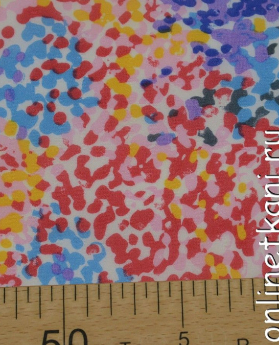 Ткань Шифон Набивной 0136 цвет разноцветный абстрактный картинка 2