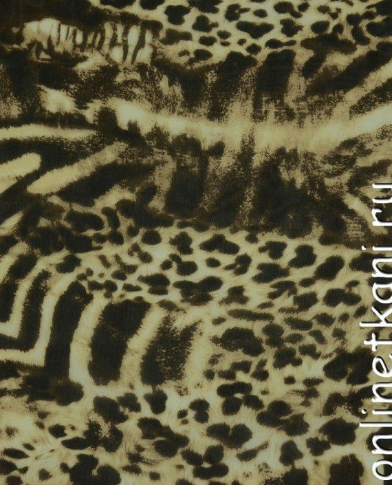 Ткань Шифон Набивной 0143 цвет разноцветный леопардовый картинка